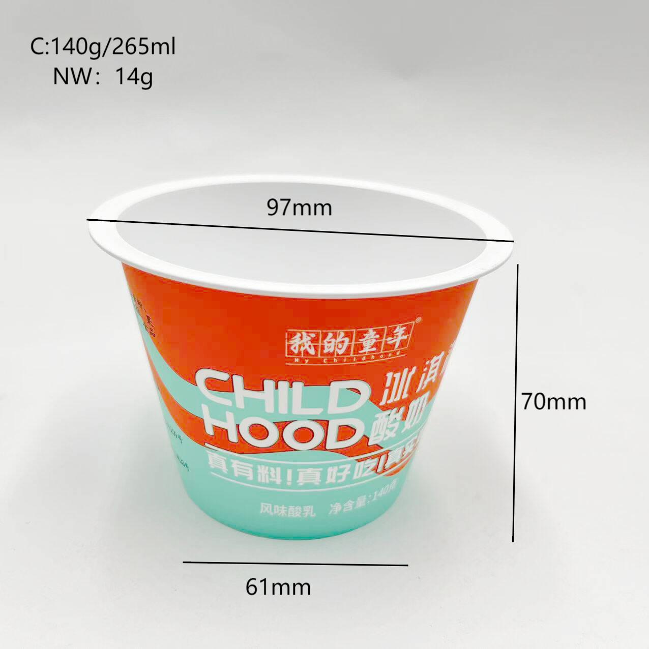 High-Quality Colorful In-Mold Labeling IML Printed Plastic Yogurt Cup for Long-Lasting Use